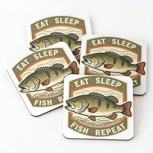 Item preview, Eat Sleep Fish Repeat designed and sold by Dxvect.