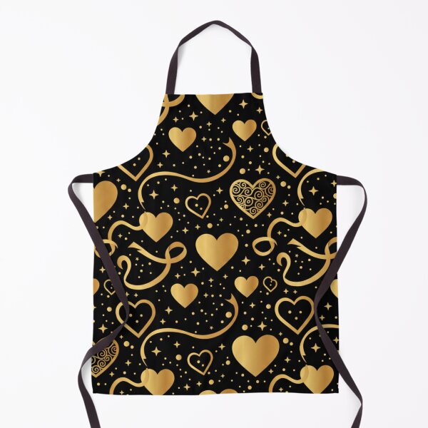 Item preview, Luxury Valentine’s Day Seamless Pattern – Golden Hearts, Ribbons & Sparkles on Black designed and sold by Fandom Universe.