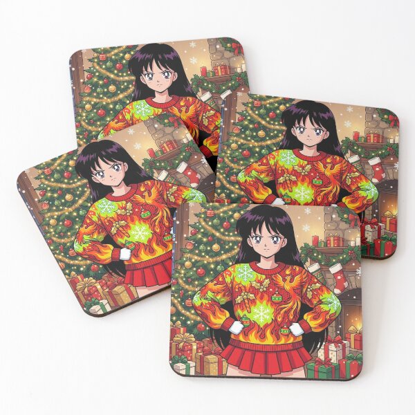 Item preview, Sailor Mars Ugly Christmas Sweater designed and sold by Solace Sparkles.