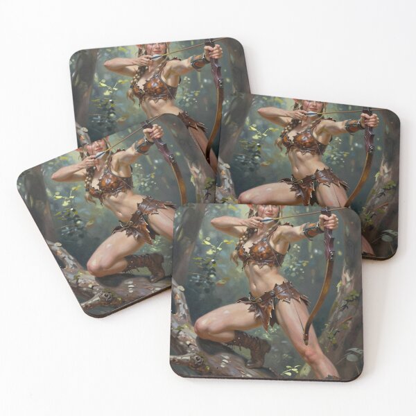 Item preview, Elf Archer Woman Forest Bow Arrow Elves designed and sold by CathryneDelamort.