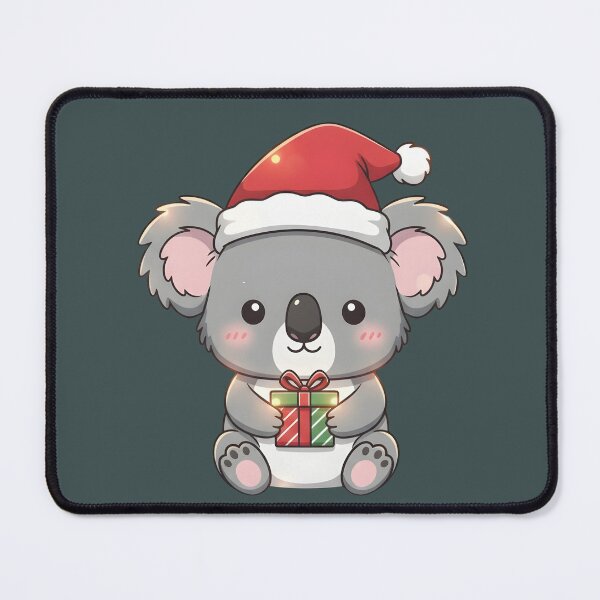 Item preview, Adorable Festive Koala - Christmas Santa Hat and Gift Illustration designed and sold by arup7980.