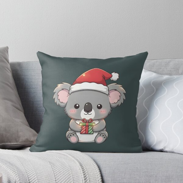 Item preview, Adorable Festive Koala - Christmas Santa Hat and Gift Illustration designed and sold by arup7980.