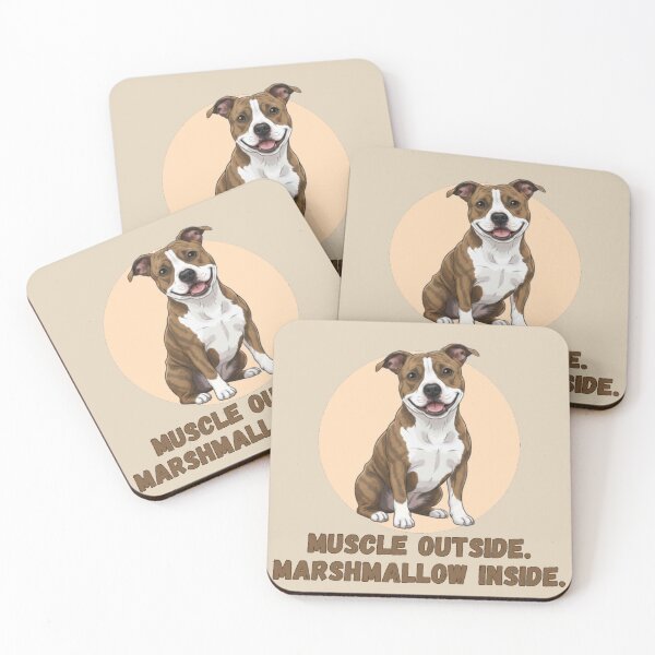 Item preview, Muscle Outside Marshmallow Inside Staffordshire Bull Terrier Shirt – Cute Staffy Dog Design designed and sold by ArtisanBagel.