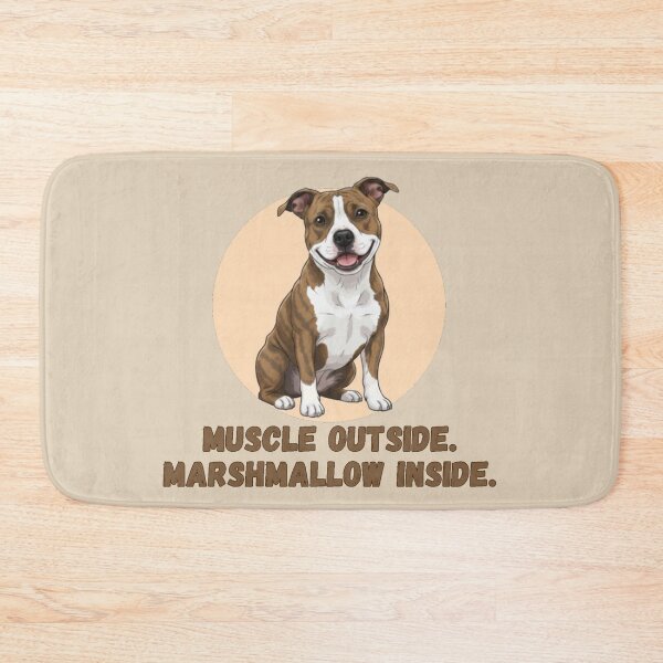 Item preview, Muscle Outside Marshmallow Inside Staffordshire Bull Terrier Shirt – Cute Staffy Dog Design designed and sold by ArtisanBagel.