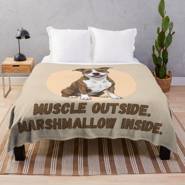 Item preview, Muscle Outside Marshmallow Inside Staffordshire Bull Terrier Shirt – Cute Staffy Dog Design designed and sold by ArtisanBagel.