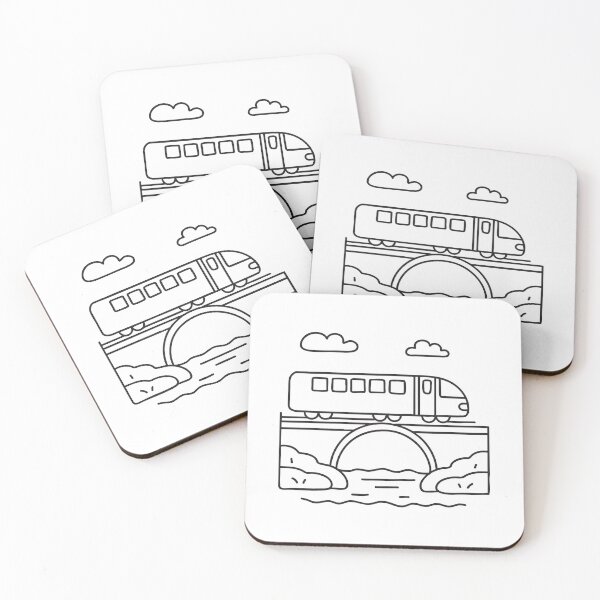 Item preview, A train rolling over a short bridge and stream   designed and sold by rasagamastore.