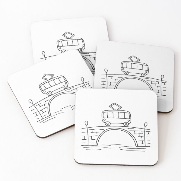 Item preview, A tram crossing a narrow bridge   designed and sold by rasagamastore.