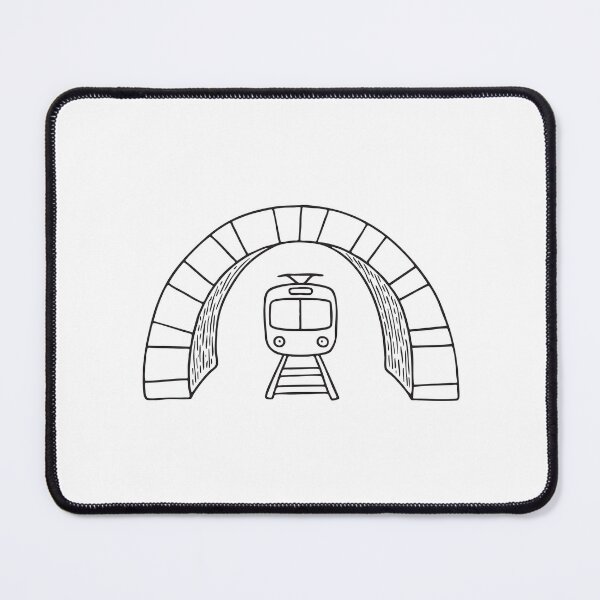 Item preview, A tram heading into an arched tunnel   designed and sold by rasagamastore.