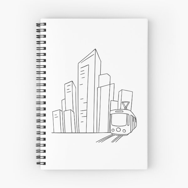 Item preview, A tram passing behind tall buildings   designed and sold by rasagamastore.