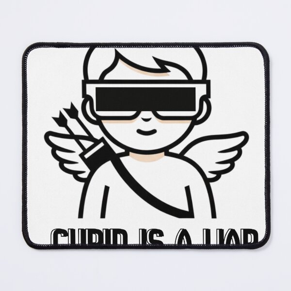 Item preview, Cupid Is A Liar - Anti Valentine Sarcastic Censored Cupid Sticker designed and sold by Skill_&_Stone.