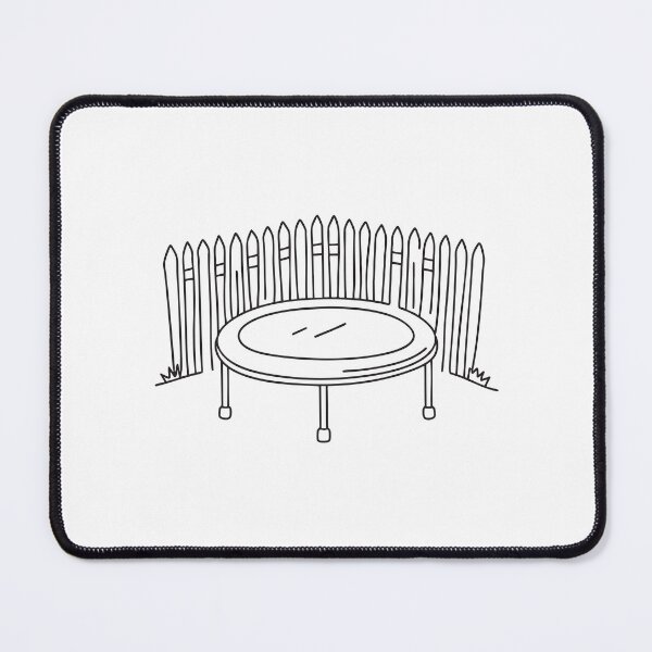 Item preview, A trampoline behind a wooden fence designed and sold by rasagamastore.