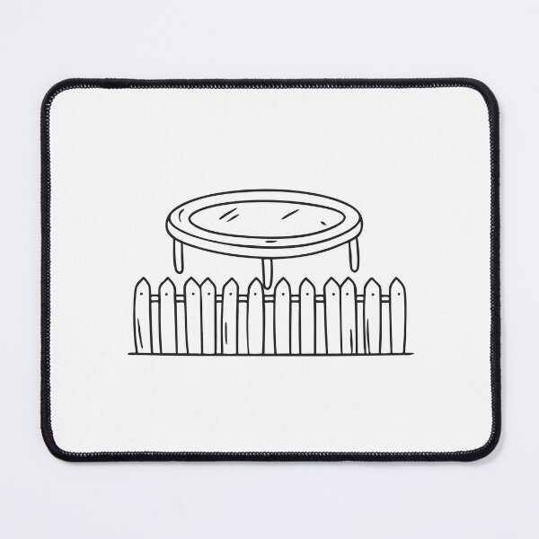 Item preview, A trampoline placed behind a wooden backyard fence   designed and sold by rasagamastore.