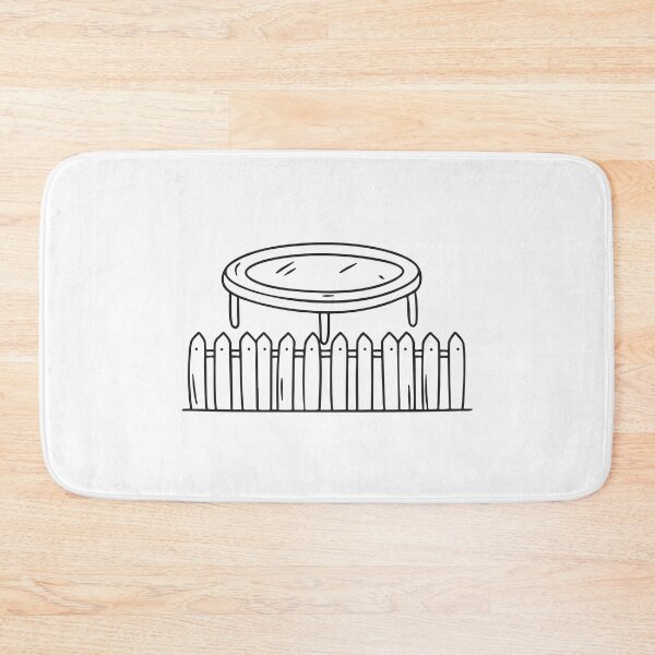 Item preview, A trampoline placed behind a wooden backyard fence   designed and sold by rasagamastore.