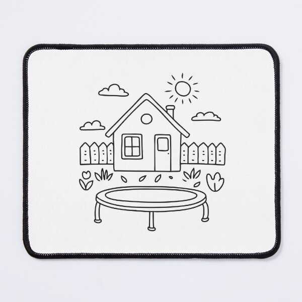 Item preview, A trampoline in the garden near a house window designed and sold by rasagamastore.