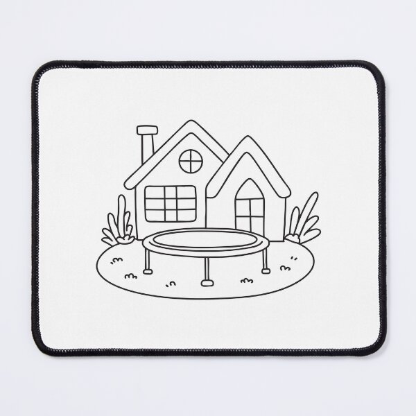 Item preview, A trampoline standing near a home garden window designed and sold by rasagamastore.