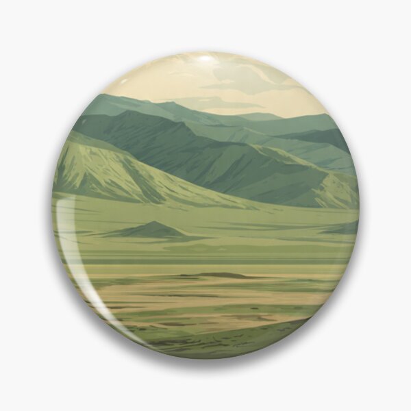 Item preview, Minimalist Mongolian Steppe Landscape with Ger designed and sold by ChinzorigBAY.