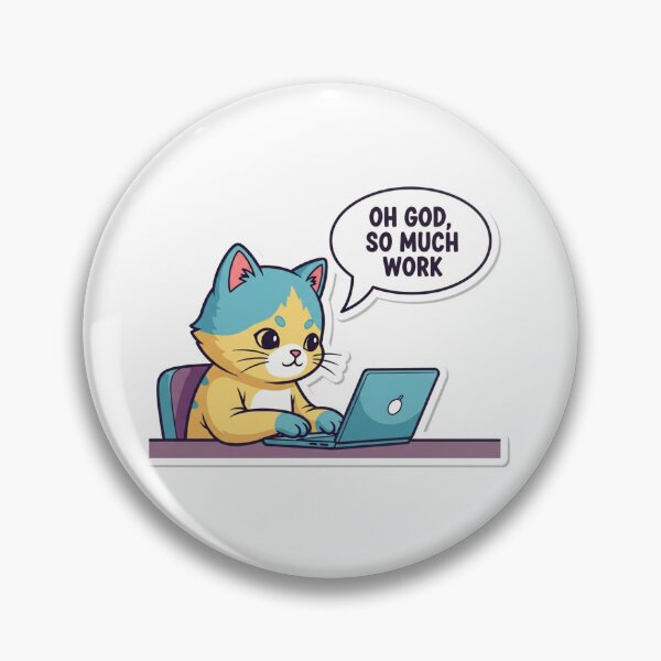 Artikelvorschau, Ich bin in etwas vertieft: Programmierkatze – Lustiges Programmierer-Retro-Design entworfen und verkauft von LoveDesignMania.