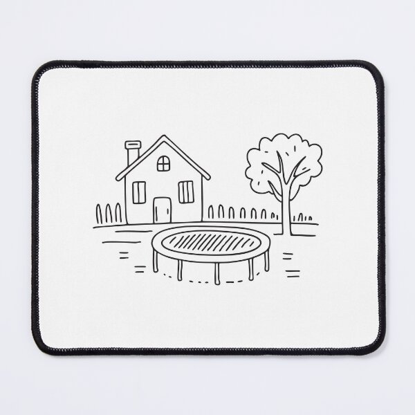Item preview, A trampoline located by a house garden window   designed and sold by rasagamastore.