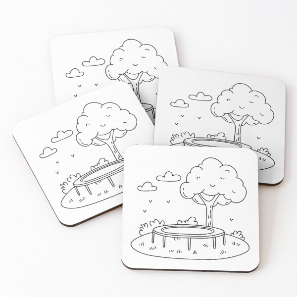 Item preview, A trampoline placed under a tree in a grass field   designed and sold by rasagamastore.