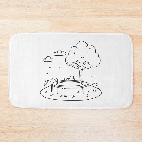 Item preview, A trampoline placed under a tree in a grass field   designed and sold by rasagamastore.