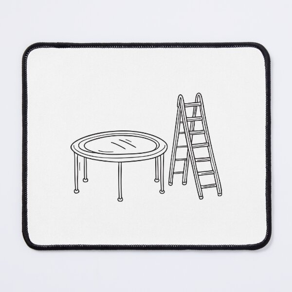 Item preview, A trampoline placed beside a folding ladder designed and sold by rasagamastore.