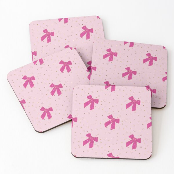 Item preview, Pink Bow & Gold Heart Seamless Pattern | Feminine Pastel Coquette Design designed and sold by Pretty Candy Cove.
