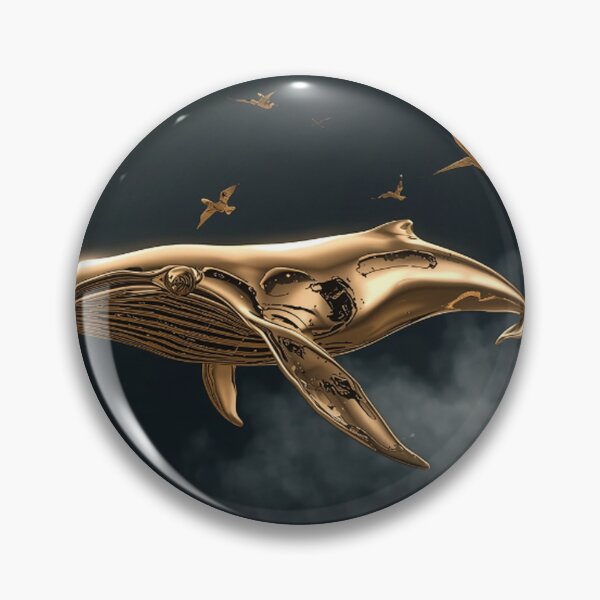 Item preview, Golden Whale and Birds in Velvet Sky designed and sold by Wonderful Designs.