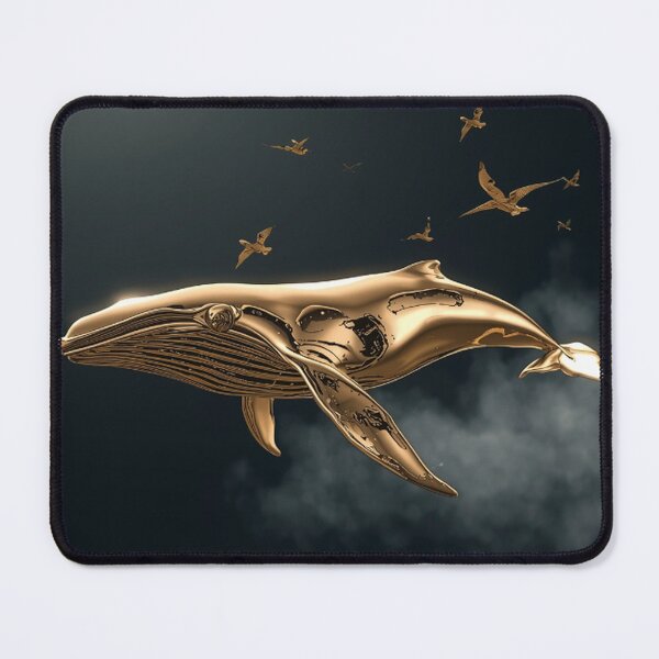 Item preview, Golden Whale and Birds in Velvet Sky designed and sold by Wonderful Designs.