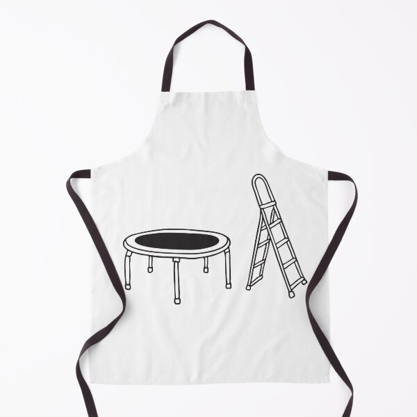 Item preview, A trampoline standing next to a collapsible ladder designed and sold by rasagamastore.