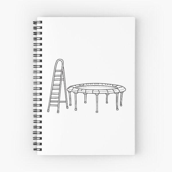 Item preview, A trampoline lying beside a foldable step ladder   designed and sold by rasagamastore.