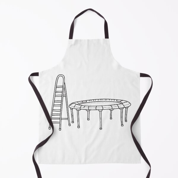 Item preview, A trampoline lying beside a foldable step ladder designed and sold by rasagamastore.