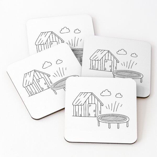 Item preview, A trampoline placed near a garden shed   designed and sold by rasagamastore.