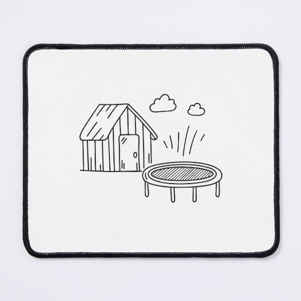 Item preview, A trampoline placed near a garden shed   designed and sold by rasagamastore.