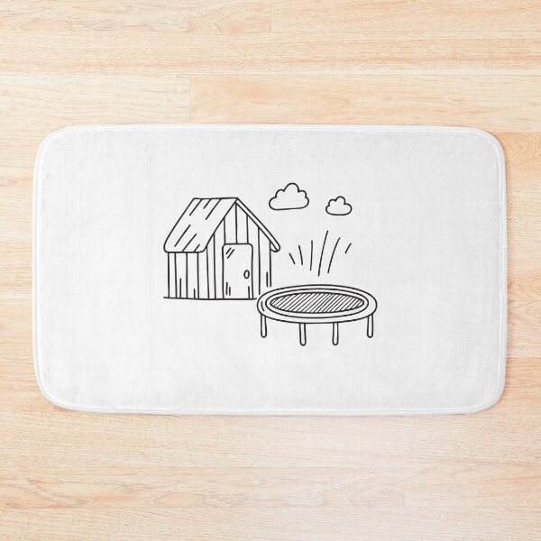 Item preview, A trampoline placed near a garden shed   designed and sold by rasagamastore.
