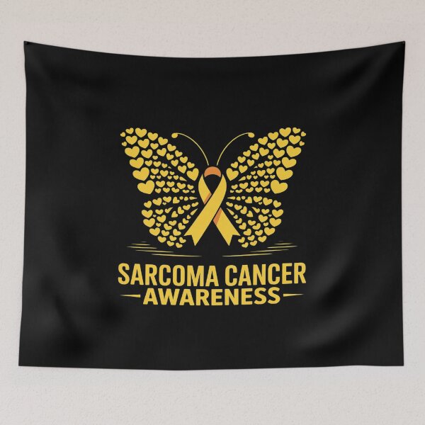 Item preview, Butterfly Sarcoma Cancer Awareness Yellow Ribbon designed and sold by repconomArt.