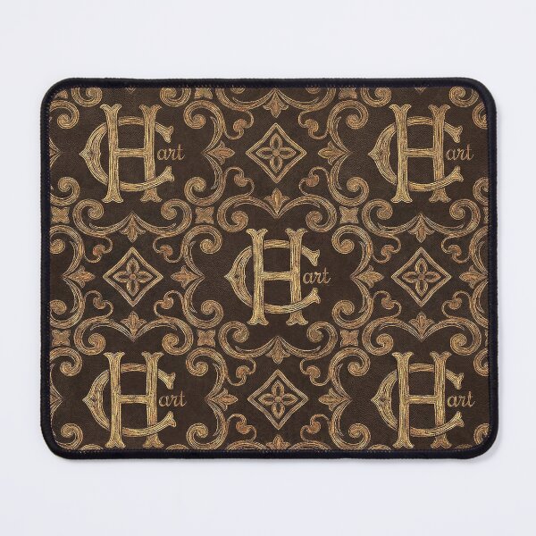Item preview, Vintage Monogram 'H' - Antique Leather & Gold Filigree Pattern designed and sold by Hen-C-Art.
