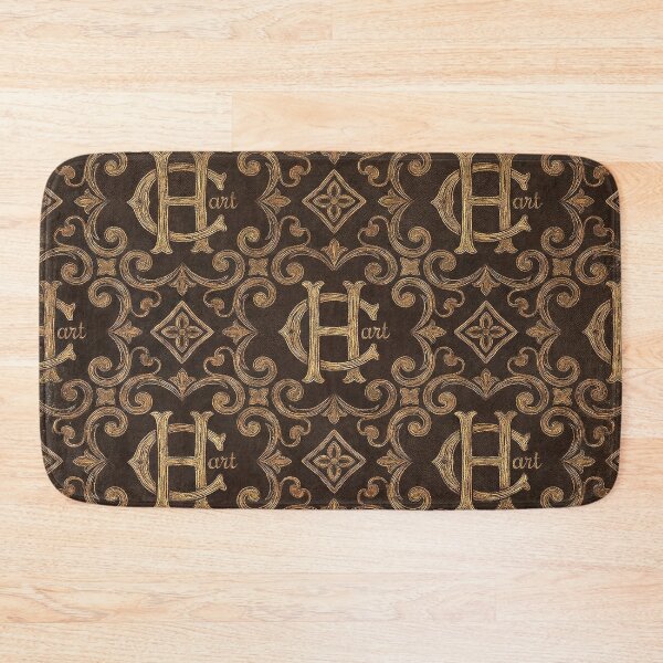Item preview, Vintage Monogram 'H' - Antique Leather & Gold Filigree Pattern designed and sold by Hen-C-Art.