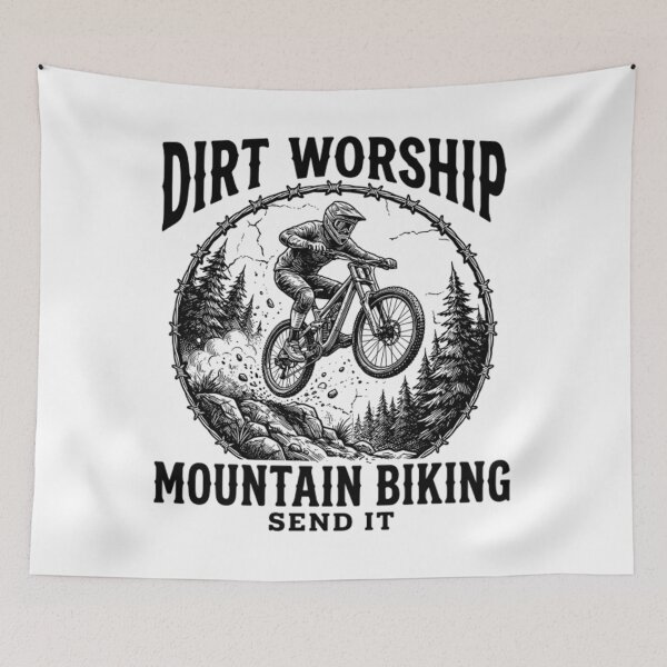 Item preview, Dirt Worship Mountain Biking MTB Downhill Rider designed and sold by Mason-Pride.