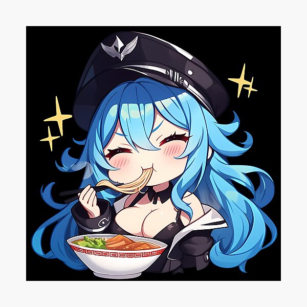 Item preview, Kyoko Kirigiri Danganronpa Esdeath Akame Ga Kill Kawaii Ramen Chibi Cute Anime Girl designed and sold by Raslbazola.
