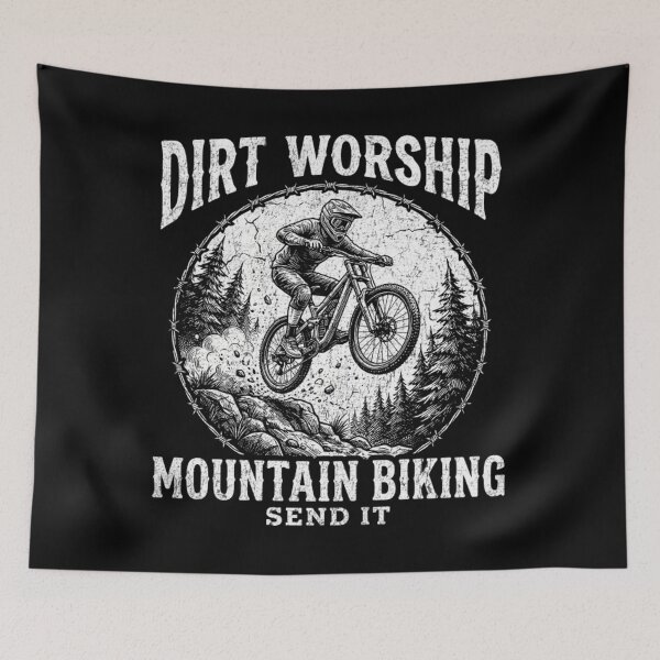Item preview, Dirt Worship Mountain Biking MTB Downhill Rider designed and sold by Mason-Pride.