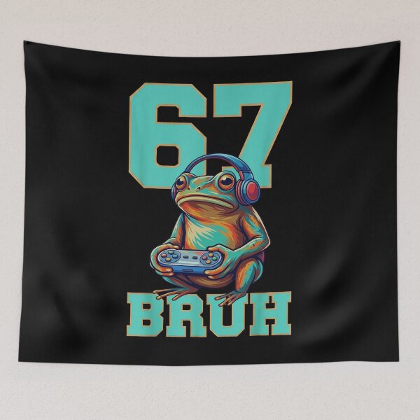 Item preview, Gaming Frog 67 Six Seven BRUH Meme Shirt designed and sold by LashondaGreen89.