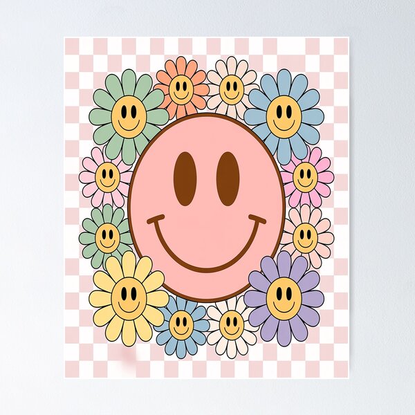 Item preview, Happy Face Daisy Flower Shirt Preppy Aesthetic Smile Face designed and sold by repconomArt.