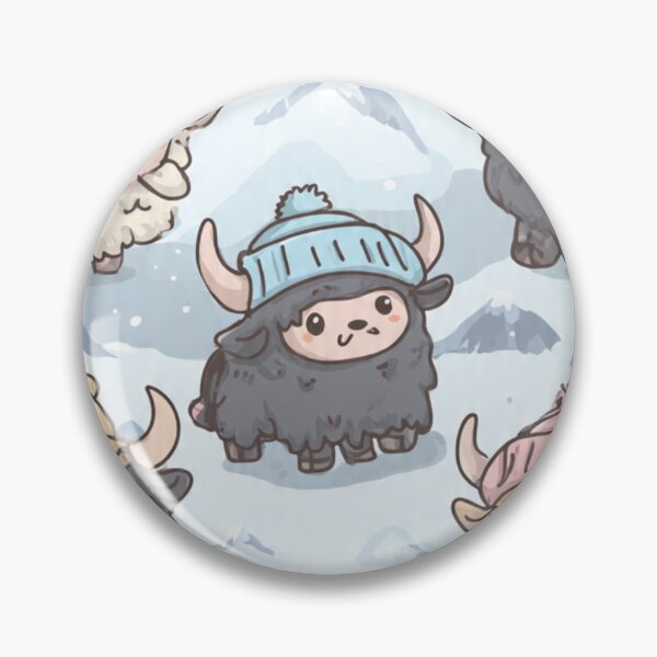 Item preview, Cute Yaks in Traditional Mongolian Deel Hats designed and sold by ChinzorigBAY.