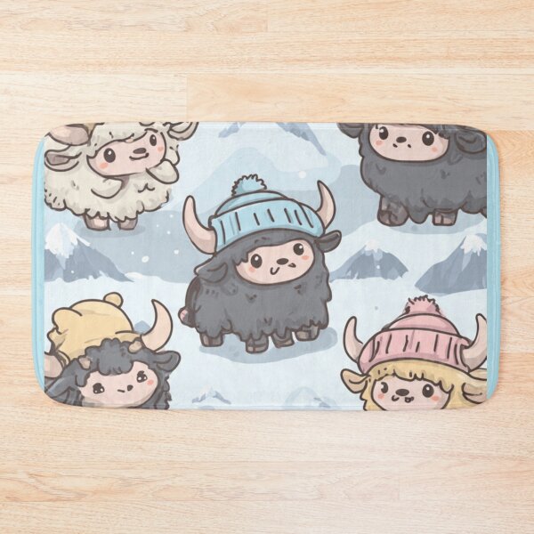 Item preview, Cute Yaks in Traditional Mongolian Deel Hats designed and sold by ChinzorigBAY.