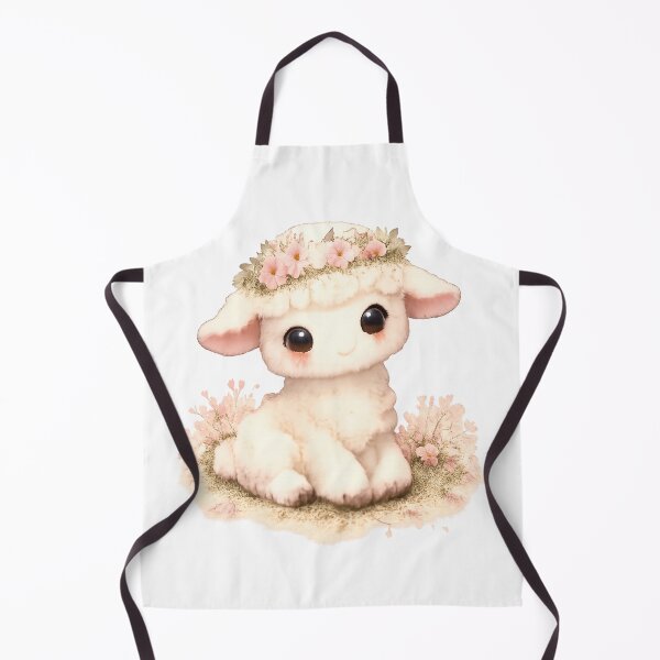 Item preview, Kawaii Floral Lamb – Soft Pastel Cute Art designed and sold by kimkosovo.