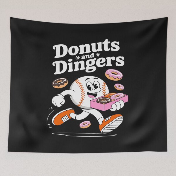 Item preview, Donuts And Dingers Baseball Fan Humor Donut designed and sold by LegendsArt75.