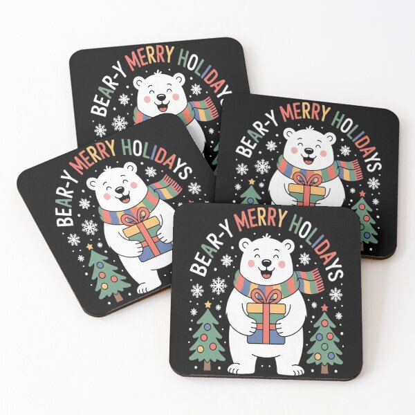 Item preview, Beary Merry Holidays Festive Polar Bear Christmas designed and sold by brinbotty.