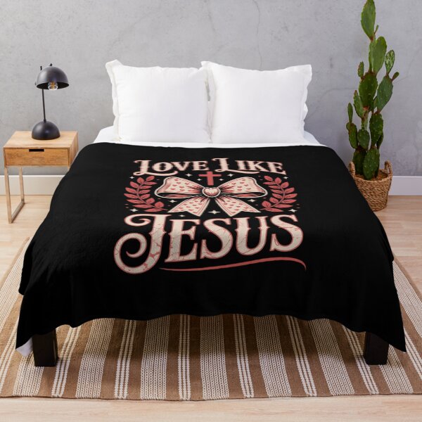 Item preview, Coquette Bow Love Like Jesus Christian Valentine's Day designed and sold by FaithAbbott.
