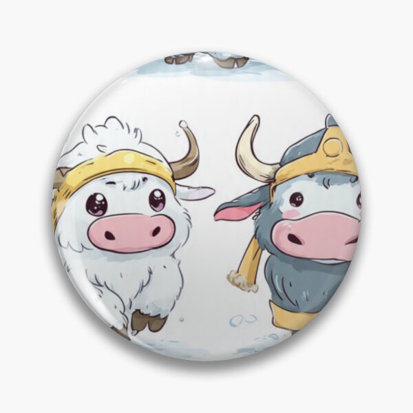 Item preview, Cute Yaks Wearing Traditional Mongolian Hats designed and sold by ChinzorigBAY.