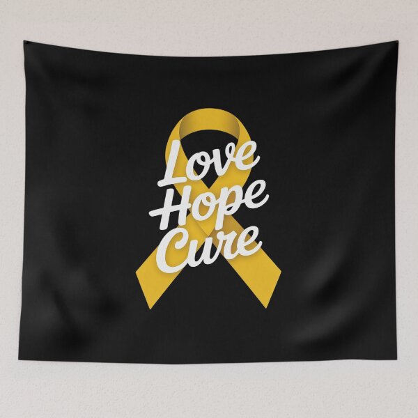 Item preview, Love Cure Hope Yellow Ribbon Sarcoma Cancer Awareness designed and sold by repconomArt.